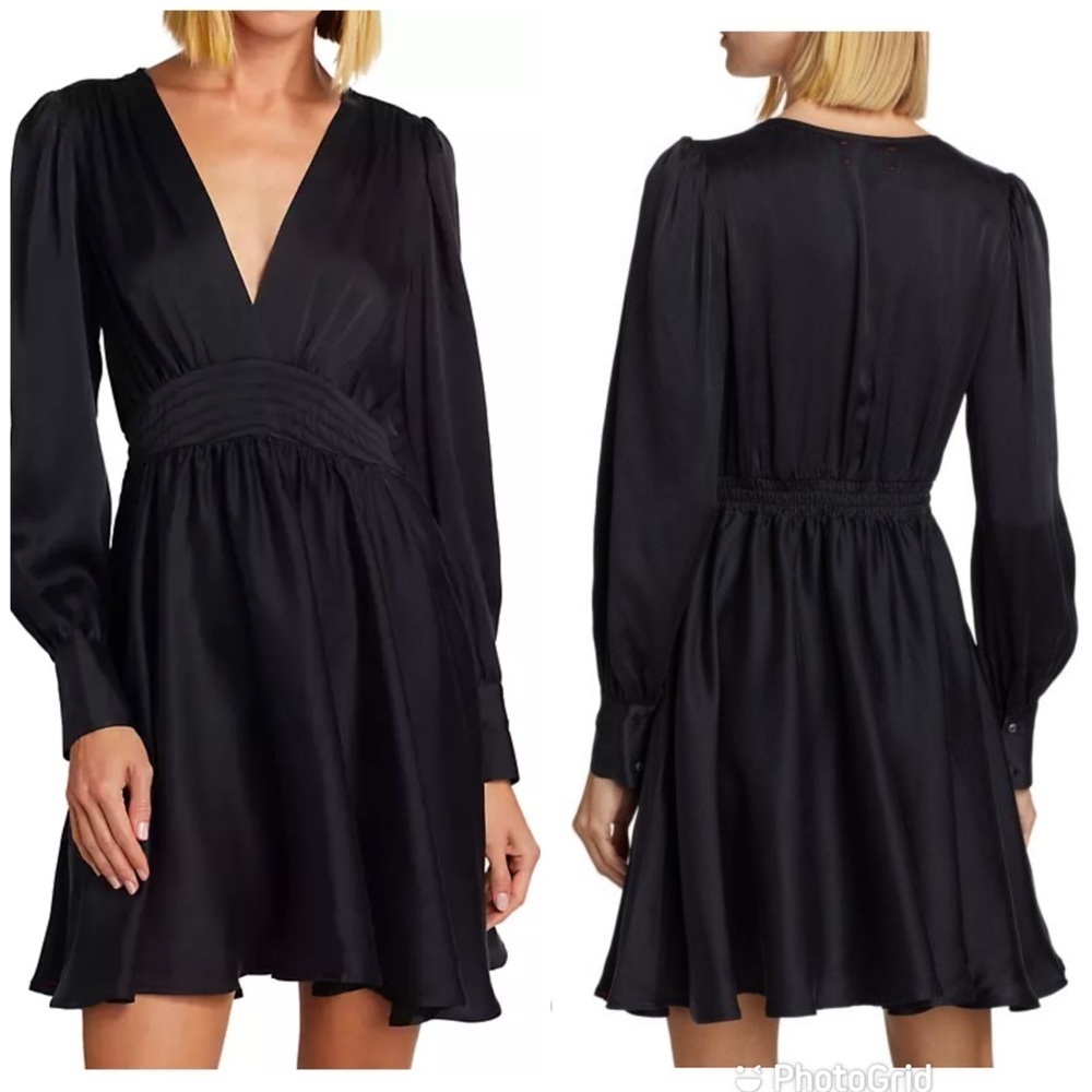 Xirena Cosima Deep V-Neck Silk Mini Dress New with Tags!